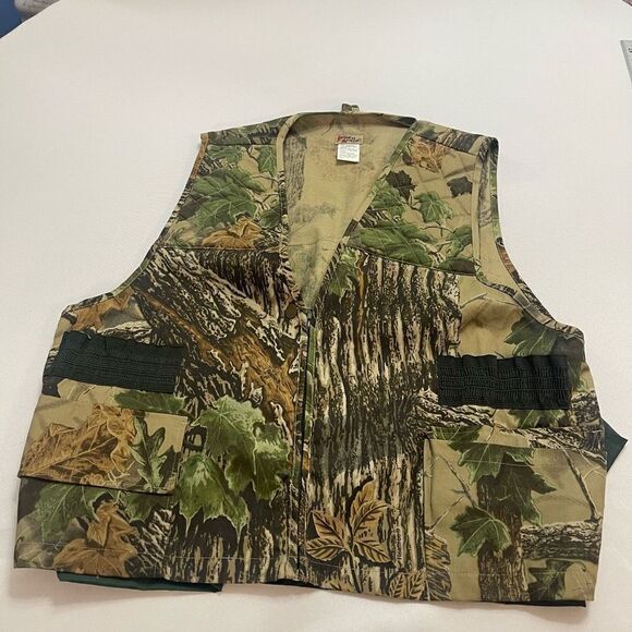 Vintage RealTree Sports A Field Vest Adult Large Camouflage Shooter Mens Hunters - Picture 1 of 8